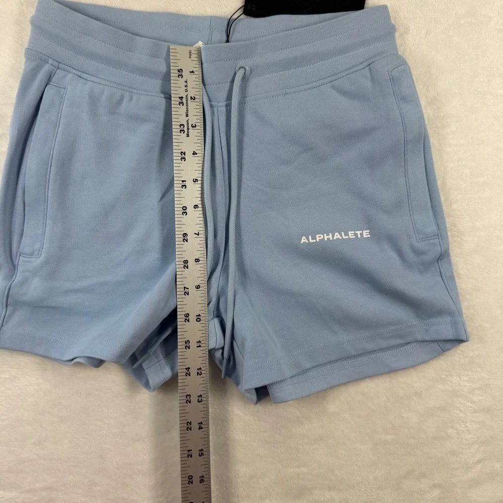 Alphalete‎ Identity Shorts Womens Small Light Blue AL21-1062 Drawstring NWT